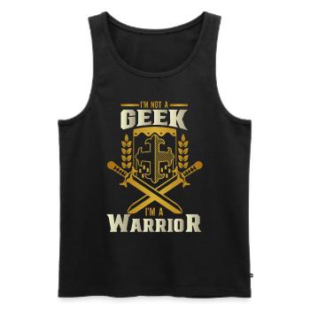 Larp Larper Larping Live Action Jeu de rôle - Débardeur bio Premium Homme - noir - Devant - AI Model Male 178 light (178cm)