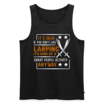 Larp Larper Larping Live Action Jeu de rôle - Débardeur bio Premium Homme - noir - Devant - AI Model Male 178 light (178cm)