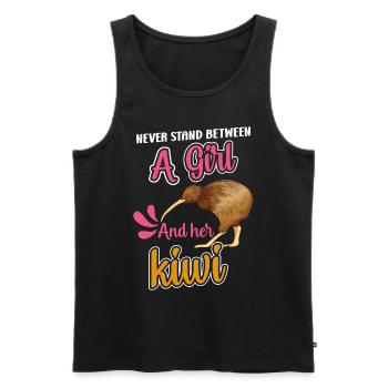 Neuseeland Kultur Kiwi Vogel Neuseeland Flagge - Männer Premium Bio Tank Top - Schwarz - Vorne - Michal (187cm)