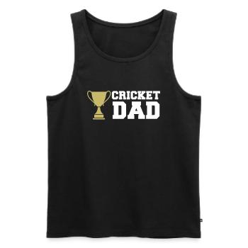 Cricket Papa Spieler sport - Männer Premium Bio Tank Top - Schwarz - Vorne - Michal (187cm)