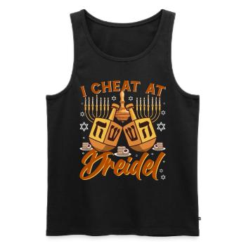 Chanukka Hanukka Dreidel Jüdisches Fest - Männer Premium Bio Tank Top - Schwarz - Vorne - AI Model Male 178 light (178cm)