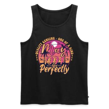 May 1994 anniversary 1994 Retro 1994 May - Men's Premium Organic Tank Top - black - Front - Michal (187cm)