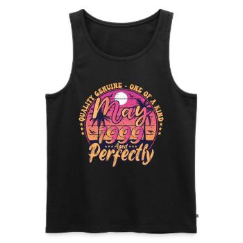 May 1999 anniversary 1999 Retro 1999 May - Men's Premium Organic Tank Top - black - Front - Michal (187cm)