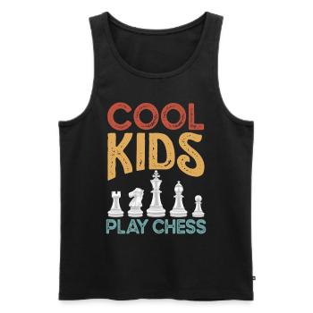 Schach Figuren Schachbrett Schachspieler Schach - Männer Premium Bio Tank Top - Schwarz - Vorne - AI Model Male 178 light (178cm)