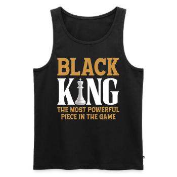 Schach Schachbrett Black History Month - Männer Premium Bio Tank Top - Schwarz - Vorne - AI Model Male 178 light (178cm)