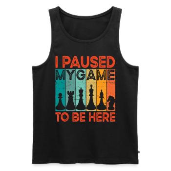 Schach Figuren Schachbrett Schachspieler Schach - Männer Premium Bio Tank Top - Schwarz - Vorne - AI Model Male 178 light (178cm)