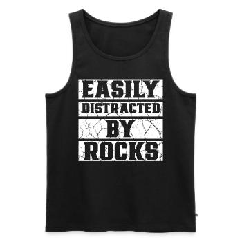 Geologist - Men's Premium Organic Tank Top - black - Front - AI Model Male 178 light (178cm)