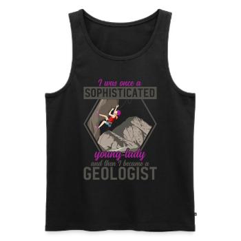 Geology Professor Geologist Geology Student - Men's Premium Organic Tank Top - black - Front - AI Model Male 178 light (178cm)