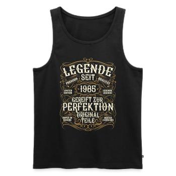Legende 1985 Geburtstag legendär seit 1985 - Männer Premium Bio Tank Top - Schwarz - Vorne - Michal (187cm)