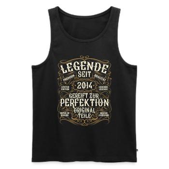 Legende 2014 Geburtstag geboren im Jahr 2014 - Männer Premium Bio Tank Top - Schwarz - Vorne - Michal (187cm)