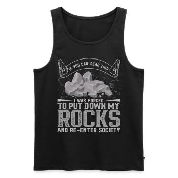 Geology Student Geologist Geology Student - Men's Premium Organic Tank Top - black - Front - AI Model Male 178 light (178cm)