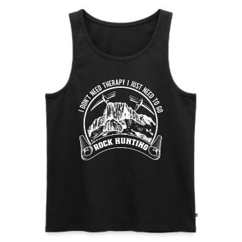Geology Student Geologist Geology Student - Men's Premium Organic Tank Top - black - Front - AI Model Male 178 light (178cm)