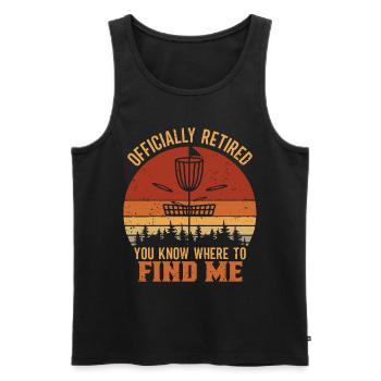 Freestyle Frisbee Disc Golf Frisbee Competition - Débardeur bio Premium Homme - noir - Devant - Michal (187cm)