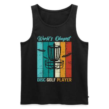 Frisbee Player Disc Golf Frisbee Competition - Débardeur bio Premium Homme - noir - Devant - Michal (187cm)