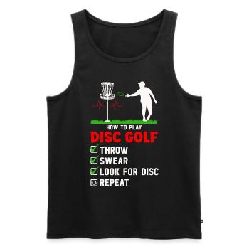 Freestyle Frisbee Disc Golf Frisbee Competition - Débardeur bio Premium Homme - noir - Devant - Michal (187cm)