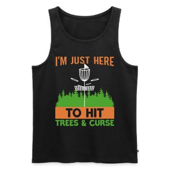 Disc Golf Player Frisbee Player - Débardeur bio Premium Homme - noir - Devant - AI Model Male 178 light (178cm)