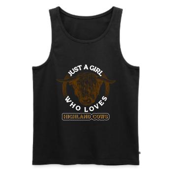 Scottish Highland cattle Highland Cattle - Men's Premium Organic Tank Top - black - Front - AI Model Male 178 light (178cm)