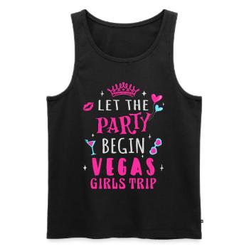 Girls Trip Las Vegas, que la fête commence - Débardeur bio Premium Homme - noir - Devant - AI Model Male 178 light (178cm)