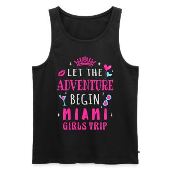 Girls Trip Miami, que l’aventure commence - Débardeur bio Premium Homme - noir - Devant - Michal (187cm)