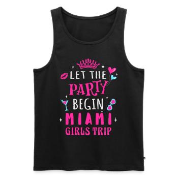 Girls Trip Miami, que la fête commence - Débardeur bio Premium Homme - noir - Devant - Michal (187cm)