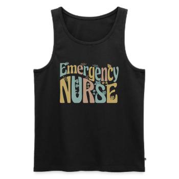 Infirmière d’urgence Er Infirmières médicales Soins infirmiers - Débardeur bio Premium Homme - noir - Devant - Michal (187cm)