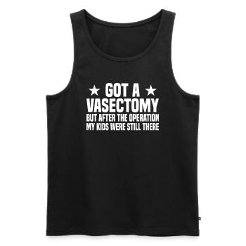 Vasectomy surgery - Men's Premium Organic Tank Top - black - Front - AI Model Male 178 light (178cm)