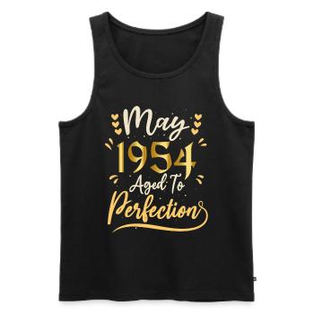Mai 1954 Mai Geburtstag Mai 1954 - Männer Premium Bio Tank Top - Schwarz - Vorne - Michal (187cm)