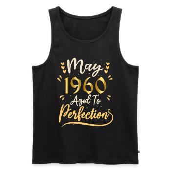 Mai 1960 Mai Geburtstag Mai 1960 - Männer Premium Bio Tank Top - Schwarz - Vorne - Michal (187cm)