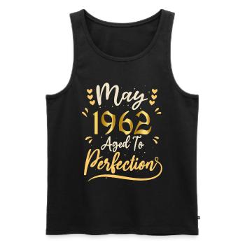 Mai 1962 Mai Geburtstag Mai 1962 - Männer Premium Bio Tank Top - Schwarz - Vorne - Michal (187cm)