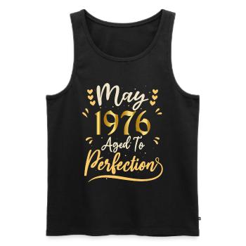 May 1976 May birthday May 1976 - Men's Premium Organic Tank Top - black - Front - Michal (187cm)