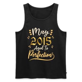 May 2015 May anniversary May 2015 - Men's Premium Organic Tank Top - black - Front - Michal (187cm)