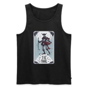 The Fool Tarot Card - Männer Premium Bio Tank Top - Schwarz - Vorne - Michal (187cm)