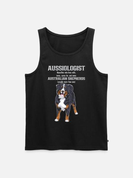 Australian Shepherd Dog - Men's Premium Organic Tank Top - black