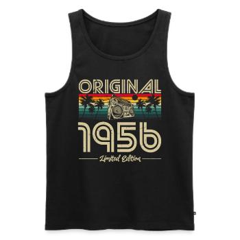 1956 Anniversaire né en 1956 Retro Vintage - Débardeur bio Premium Homme - noir - Devant - Michal (187cm)