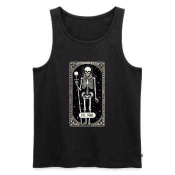 The Fool Skeleton Tarot Card - Männer Premium Bio Tank Top - Schwarz - Vorne - Michal (187cm)