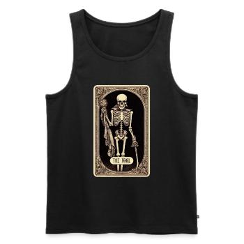 The Fool Skeleton Tarot Card - Männer Premium Bio Tank Top - Schwarz - Vorne - Michal (187cm)