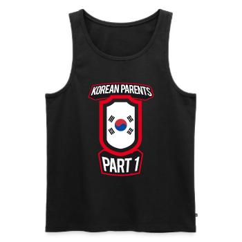 Best Parenting Korean Parents Part 1 - Men's Premium Organic Tank Top - black - Front - AI Model Male 178 light (178cm)