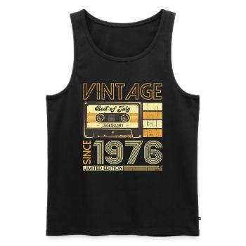 47th Birthday Man Original July Vintage 1976 - Men's Premium Organic Tank Top - black - Front - Michal (187cm)