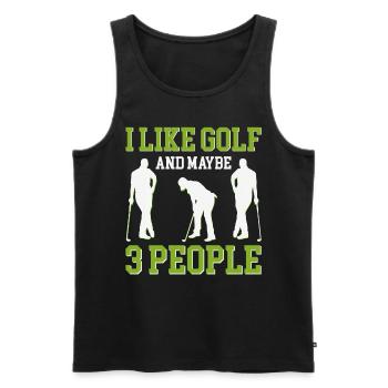 Golf Golfing Golfer Golfer Golf Club - Débardeur bio Premium Homme - noir - Devant - Michal (187cm)