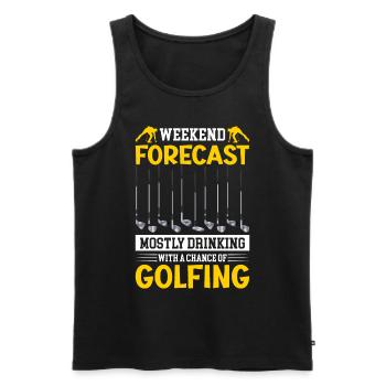 Golf Golfen Golfspieler Golfspieler Golfschläger - Männer Premium Bio Tank Top - Schwarz - Vorne - AI Model Male 178 light (178cm)