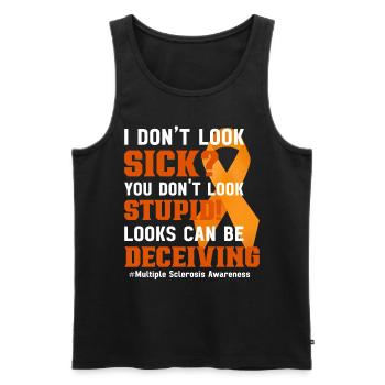 Multiple Sclerosis Awareness Day Multiple Sclerosis - Men's Premium Organic Tank Top - black - Front - AI Model Male 178 light (178cm)