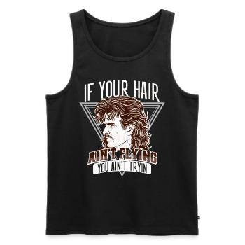 Mullet Frisur Vokuhila Frisur - Männer Premium Bio Tank Top - Schwarz - Vorne - Michal (187cm)