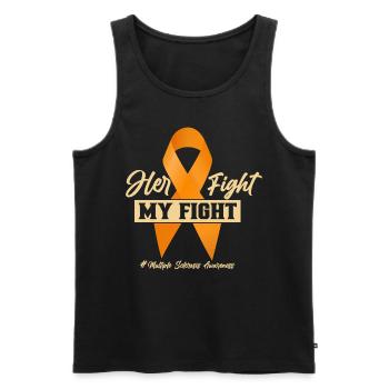Multiple Sclerosis Awareness Day Multiple Sclerosis - Men's Premium Organic Tank Top - black - Front - AI Model Male 178 light (178cm)