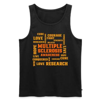Multiple Sclerosis Awareness Day Multiple Sclerosis - Men's Premium Organic Tank Top - black - Front - AI Model Male 178 light (178cm)