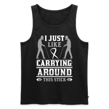 Blindheitsbewusstsein Gesetzlich Blind - Männer Premium Bio Tank Top - Schwarz - Vorne - AI Model Male 178 light (178cm)