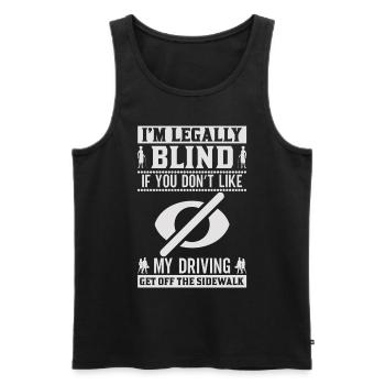 Blindness consciousness Blind by law - Men's Premium Organic Tank Top - black - Front - AI Model Male 178 light (178cm)