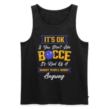 Joueur de boccia Boccia jeu Boule - Débardeur bio Premium Homme - noir - Devant - Michal (187cm)