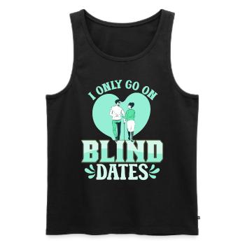 Blind Blindness Awareness Visual Impairment - Men's Premium Organic Tank Top - black - Front - AI Model Male 178 light (178cm)