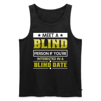 Blind Blindness Awareness Visual Impairment - Men's Premium Organic Tank Top - black - Front - AI Model Male 178 light (178cm)