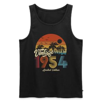 1954 Anniversaire né en 1954 Retro Vintage - Débardeur bio Premium Homme - noir - Devant - Michal (187cm)